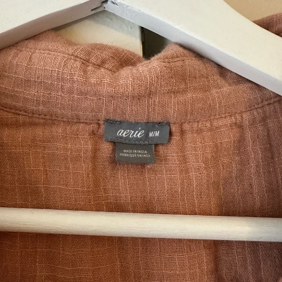 Aerie Terracotta Textured Romper - Picture 3 of 4